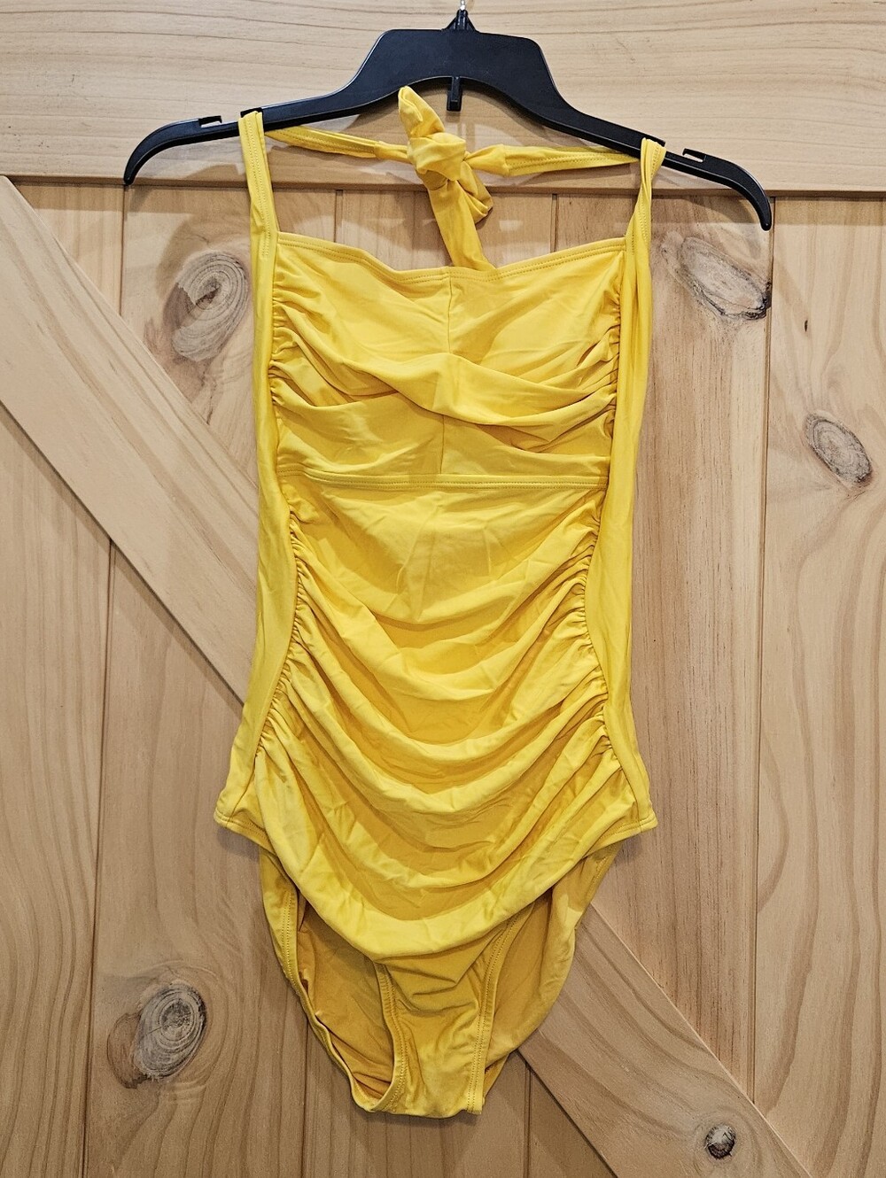 NWT | Smismivo Yellow Ruched Front One Piece Swimsuit | Medium